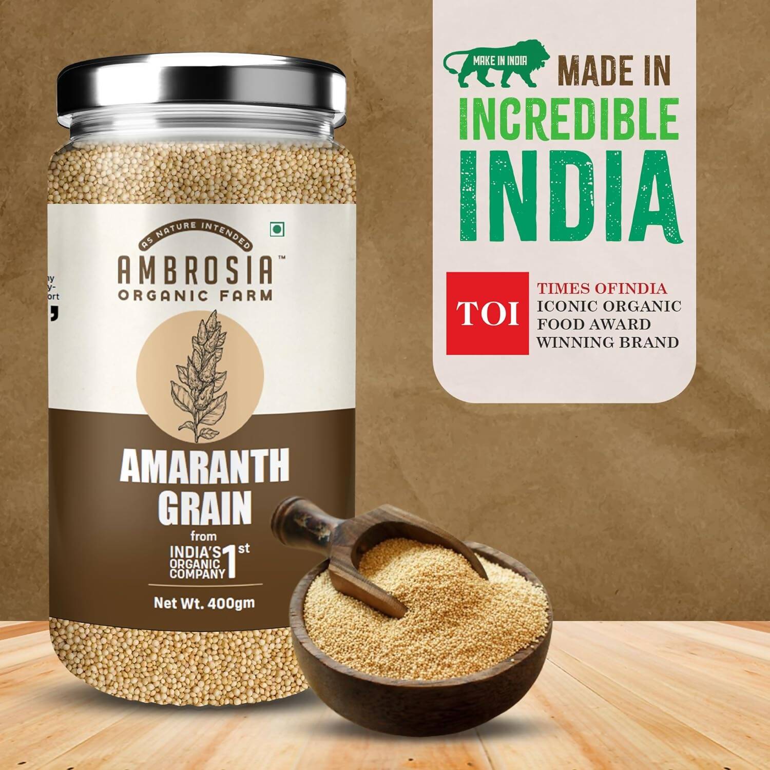 Ambrosia Organic Farm Amaranth Grains | Swadesiicart