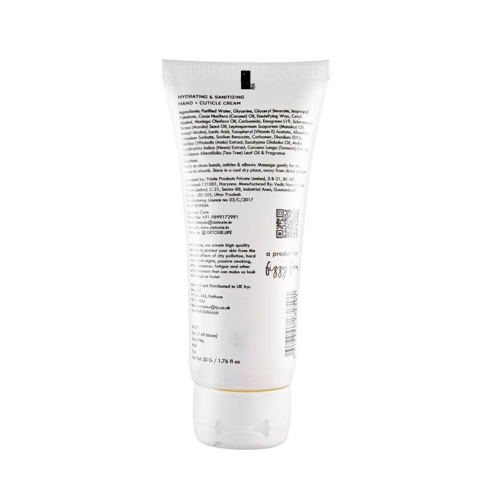 Detoxie Hydrating & Sanitizing Hand & Cuticle Cream - Swadesiicart