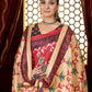 Aayaa Designer Winter Collection Printed Saree With Shawl - Multi Color