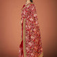 Vamsee Maroon Organza Saree - Swadesiicart