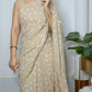 Vamsee Patangiyu Cream Georgette Saree - Swadesiicart