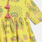 Ahalyaa Mustard Rayon Printed Kids Kurta Palazzo Sets For Kids For Girls | Swadesiicart