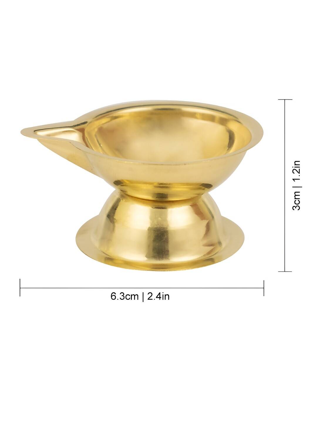 Spillbox Gold-Toned Brass Diya Stand Pooja Essential | Swadesiicart
