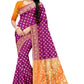 Vamika Purple Weaving Banarasi Jacquard Saree | Swadesiicart