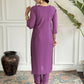 Purple Viscose chanderi Stitched Suit With Dupatta - Tanisha | Swadesiicart