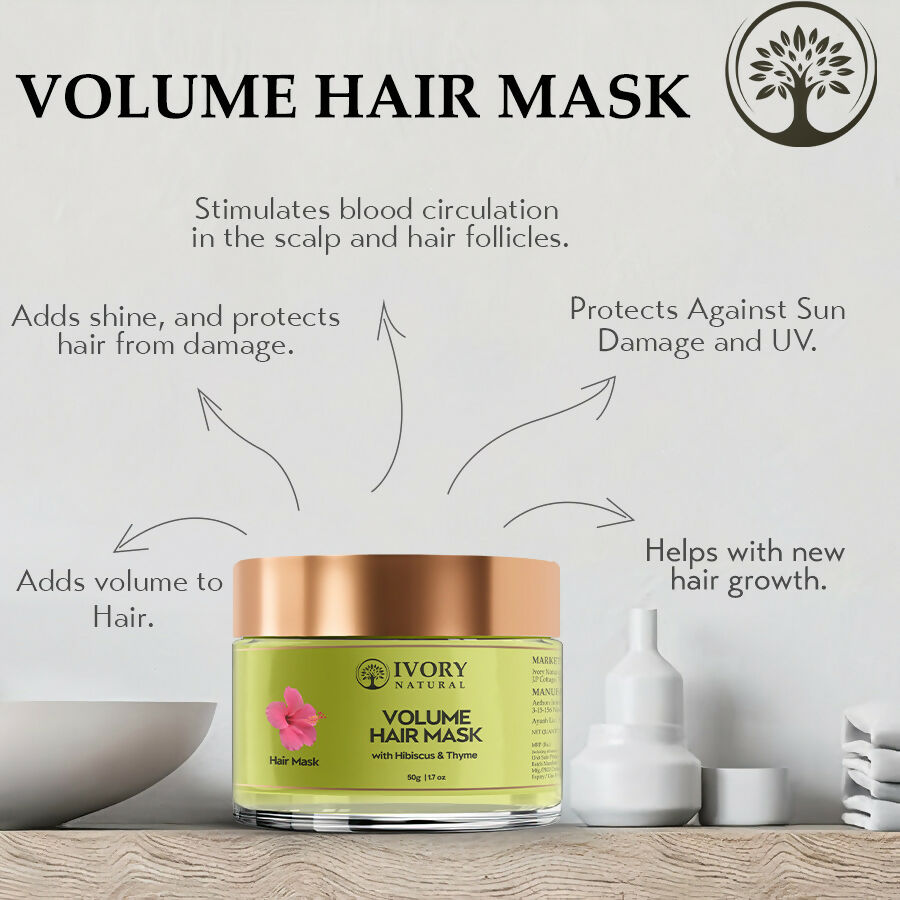 Ivory Natural Hair Volume Mask - Hair Volume And Length For Both Men & Women | Swadesiicart