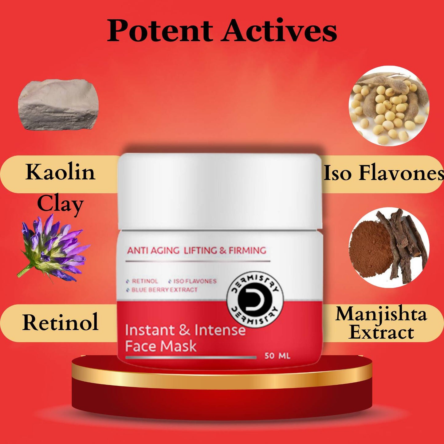 Dermistry Anti Aging Instant Intense Face Lift Serum & Instant Intense Face Mask - Swadesiicart