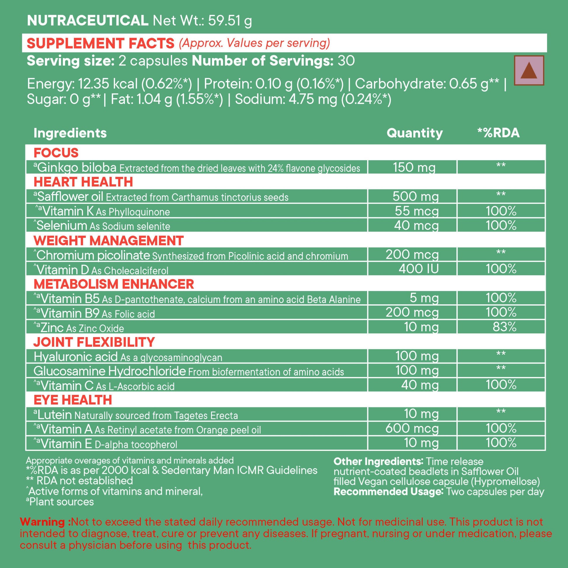 Wellbeing Nutrition Slow | Multivitamin for Him 50+ Capsules - Swadesiicart