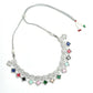 Mominos Fashion Johar Kamal Women Silver-Plated American Diamond Multi Colour Choker Set | Swadesiicart