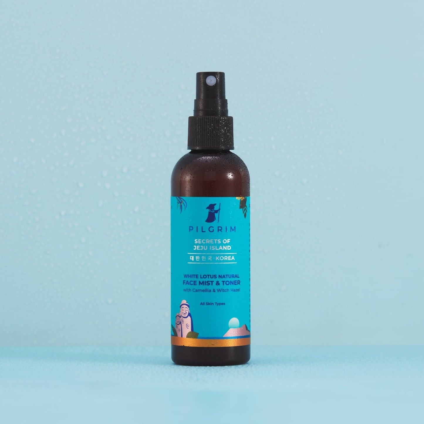 Pilgrim Korean Beauty White Lotus Refreshing Face Mist & Toner With Camellia & Witch Hazel For Glowing Skin - Swadesiicart