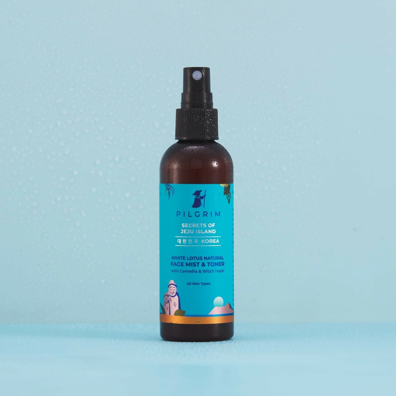 Pilgrim Korean Beauty White Lotus Refreshing Face Mist & Toner With Camellia & Witch Hazel For Glowing Skin - Swadesiicart