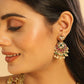 Nuyug 18K Gold Plated Estele Gold Tone Beaded Long Necklace Set | Swadesiicart