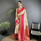 Joban Fashion Cream Banarasi Soft Silk Woven Saree | Swadesiicart