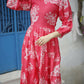 Aayaa Designer Printed One Piece Dress - Multi Color