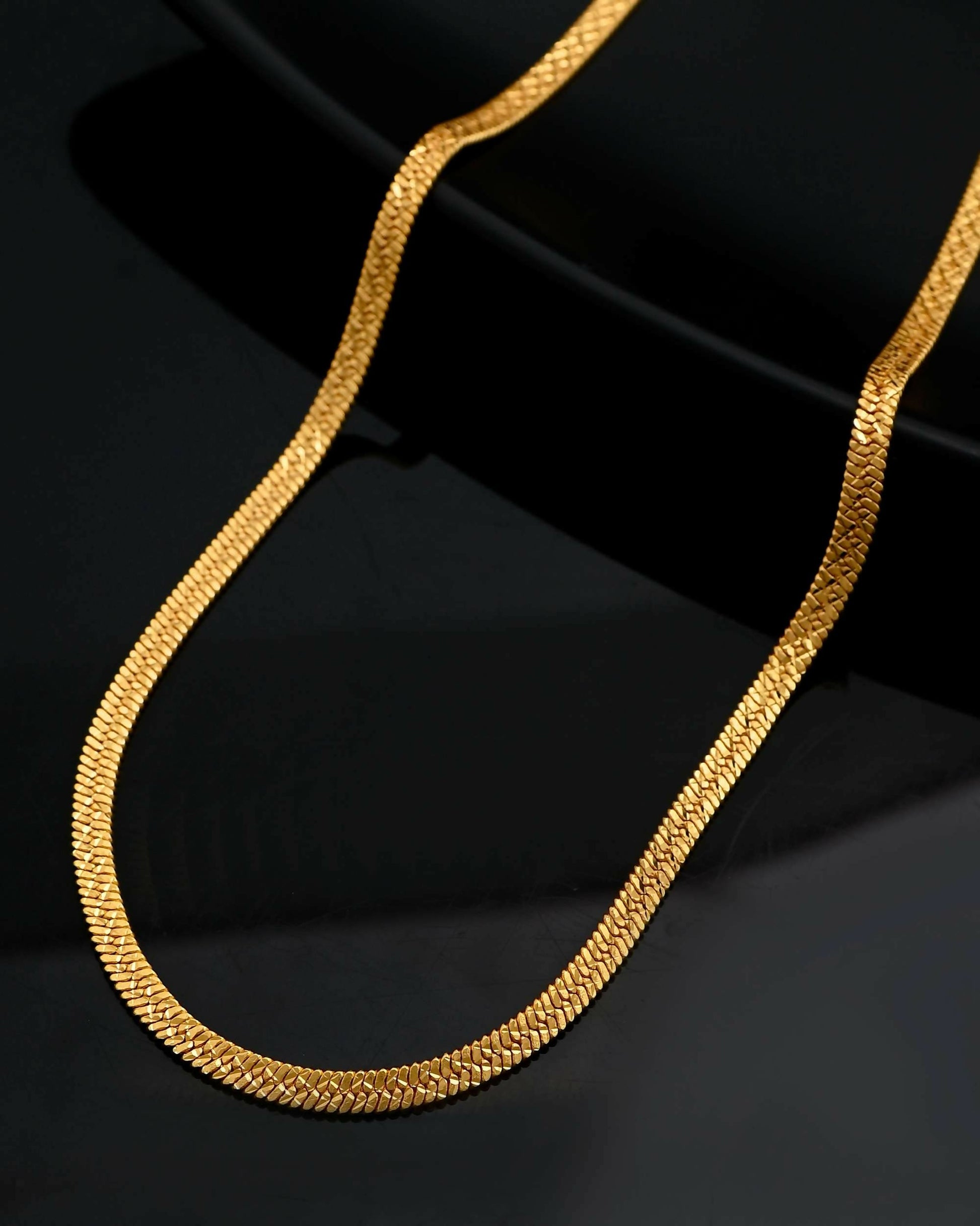 VOJ Men's Gold-Polished Self Designed Snake Chain | Swadesiicart