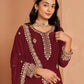 Anaita Maroon Premium Georgette Embroidered Stitched Salwar Suit