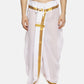 Sethukrishna Men White Solid Readymade Dhoti | Swadesiicart