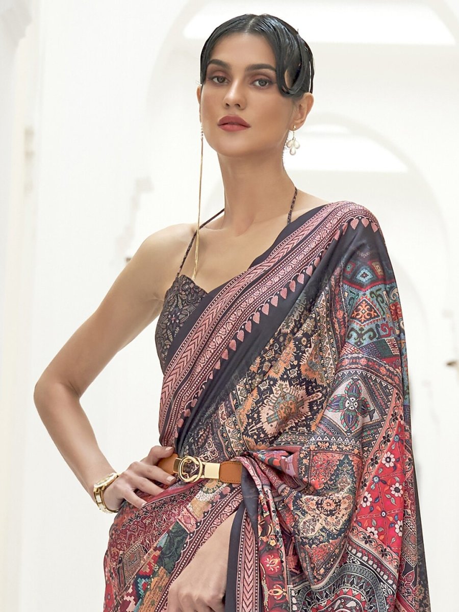 Anouk Kalamkari Pochampally Saree | Swadesiicart
