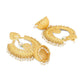 Yellow Chimes Women Gold-Toned Contemporary Chandbali Jumka Earrings | Swadesiicart