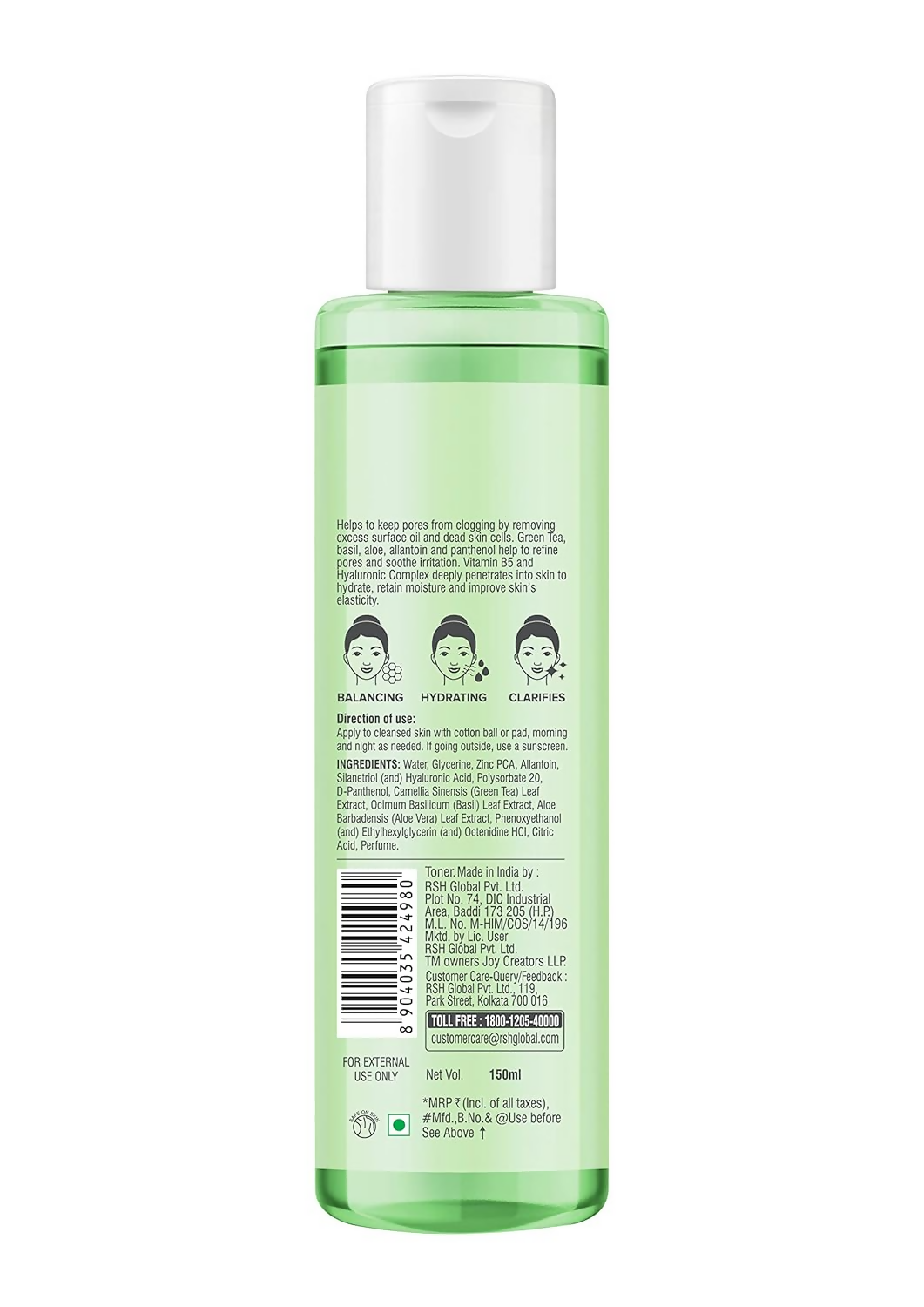 Joy Revivify Green Tea Face Toner - Swadesiicart
