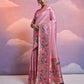 Vishnu Weaves Women's Baby-Pink Paithani Silk Zari Woven Saree with Blouse - Swadesiicart