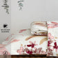 URBAN SPACE Serene White Floral Printed 200 TC Pure Cotton Bedsheet & Pillow Covers - Swadesiicart
