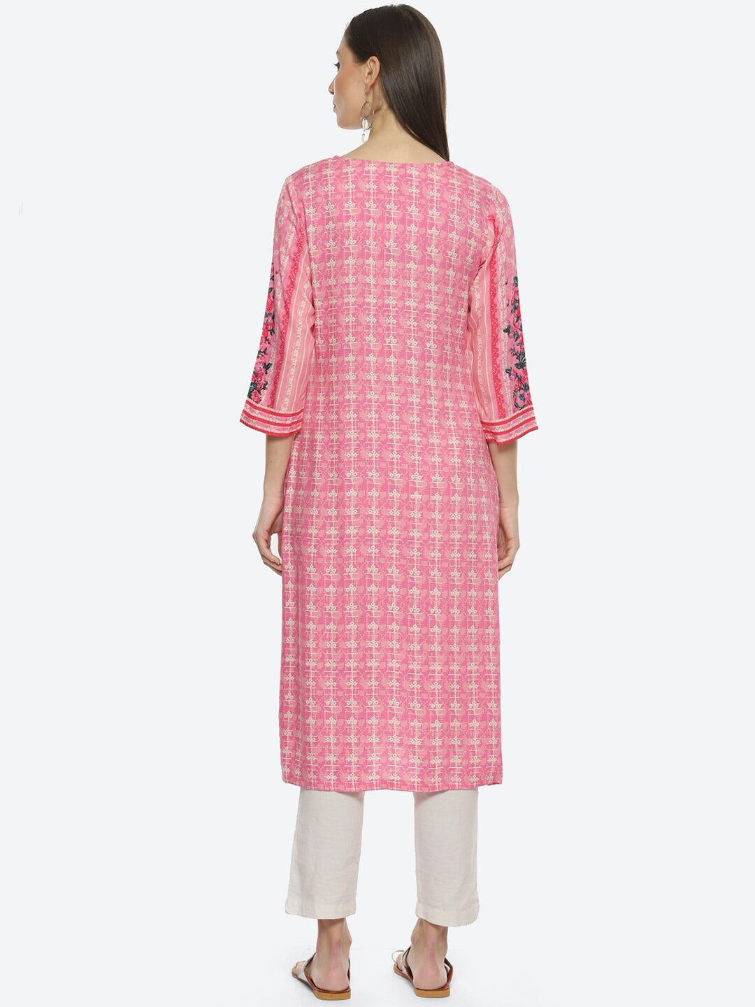Biba Women Floral Printed Straight Kurta - Swadesiicart