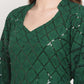 Kalini Ethnic Motifs Embroidered Chikankari Cotton Anarkali Kurta | Swadesiicart