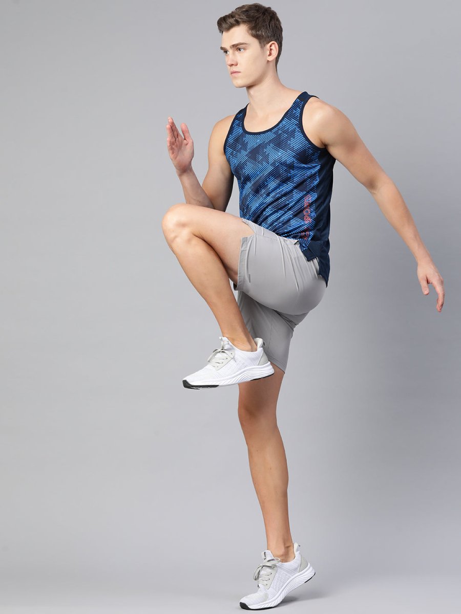 Alcis Men Printed Dry Tech Slim Fit T-shirt | Swadesiicart