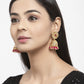 Shining Diva Gold-Polished Pink Dome Shaped Jhumkas | Swadesiicart
