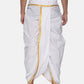 Sethukrishna Men White Solid Readymade Cotton Dhoti | Swadesiicart