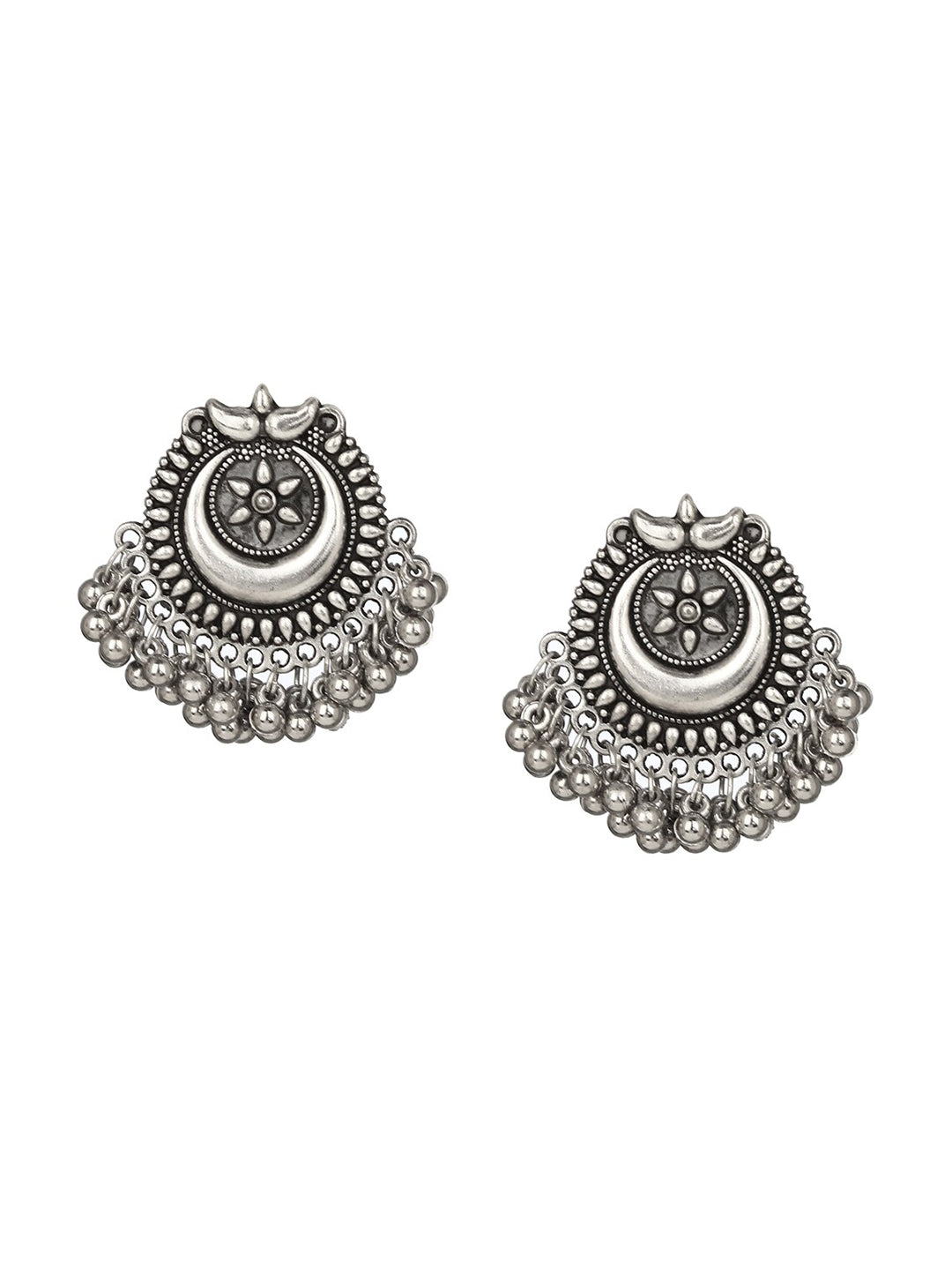 Cardinal Silver Oxidized Jewellery Set - Swadesiicart