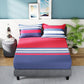 Nautica Bradford Red & Blue Striped 160 TC Pure Cotton King Bedsheet & 2 Pillow Covers - Swadesiicart