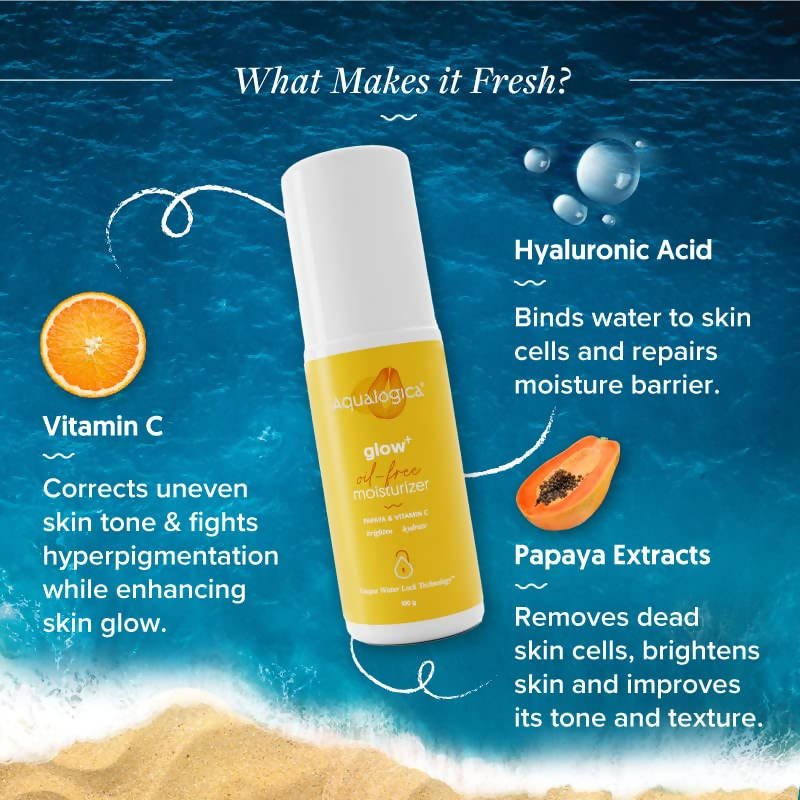 Aqualogica Glow+ Oil-Free Moisturizer - Limited Time Offer - Swadesiicart
