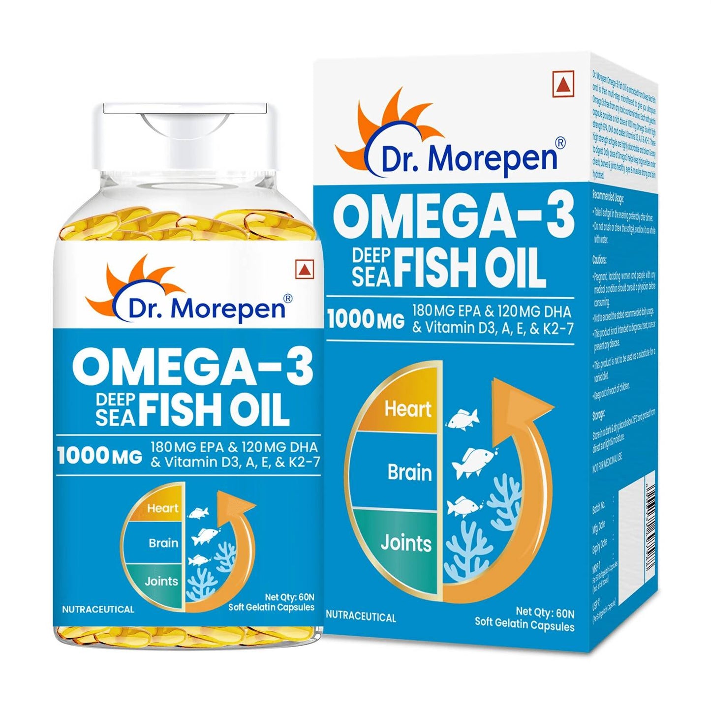 Dr. Morepen Omega 3 Deep Sea Fish Oil Softgels - Dr Morepen