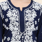 HOUSE OF KARI Ethnic Motifs Embroidered Chikankari Cotton Kurta & Palazzos | Swadesiicart