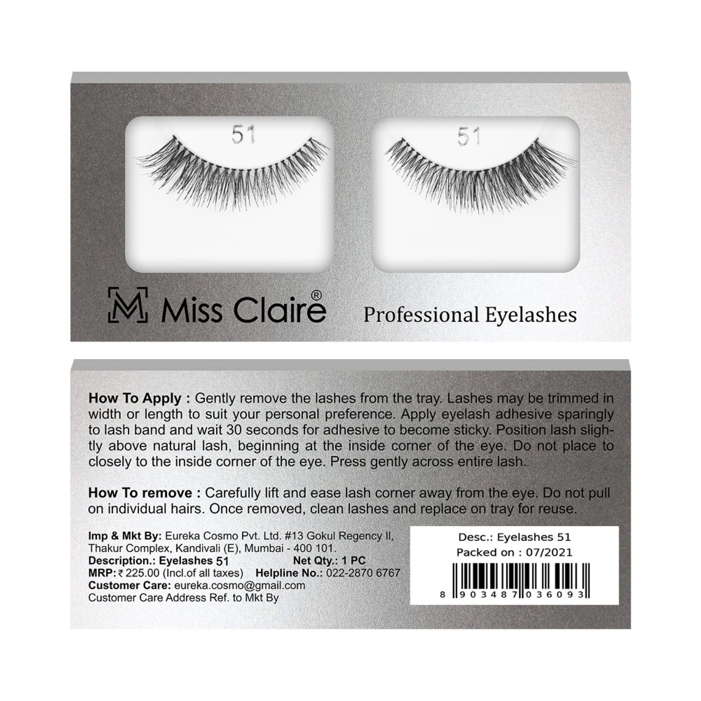 Miss Claire Eyelashes - 51 | Swadesiicart
