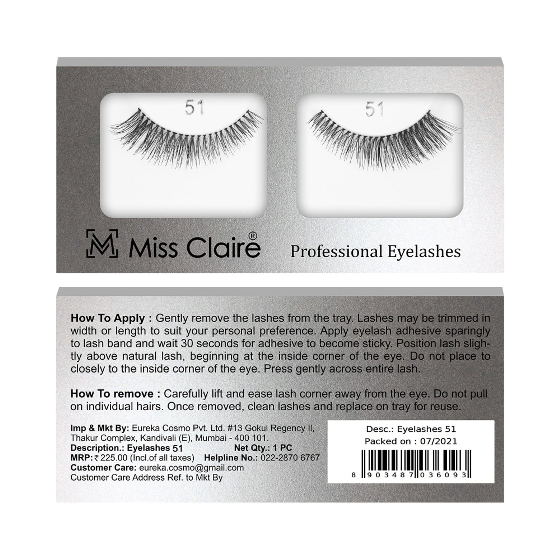 Miss Claire Eyelashes - 51 | Swadesiicart