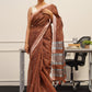 Tikhi Imli Rust Abstract Woven Design Zari Saree | Swadesiicart