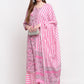 Kalini Women Pink Paisley Printed Pure Cotton Kurta with Sharara & With Dupatta | Swadesiicart