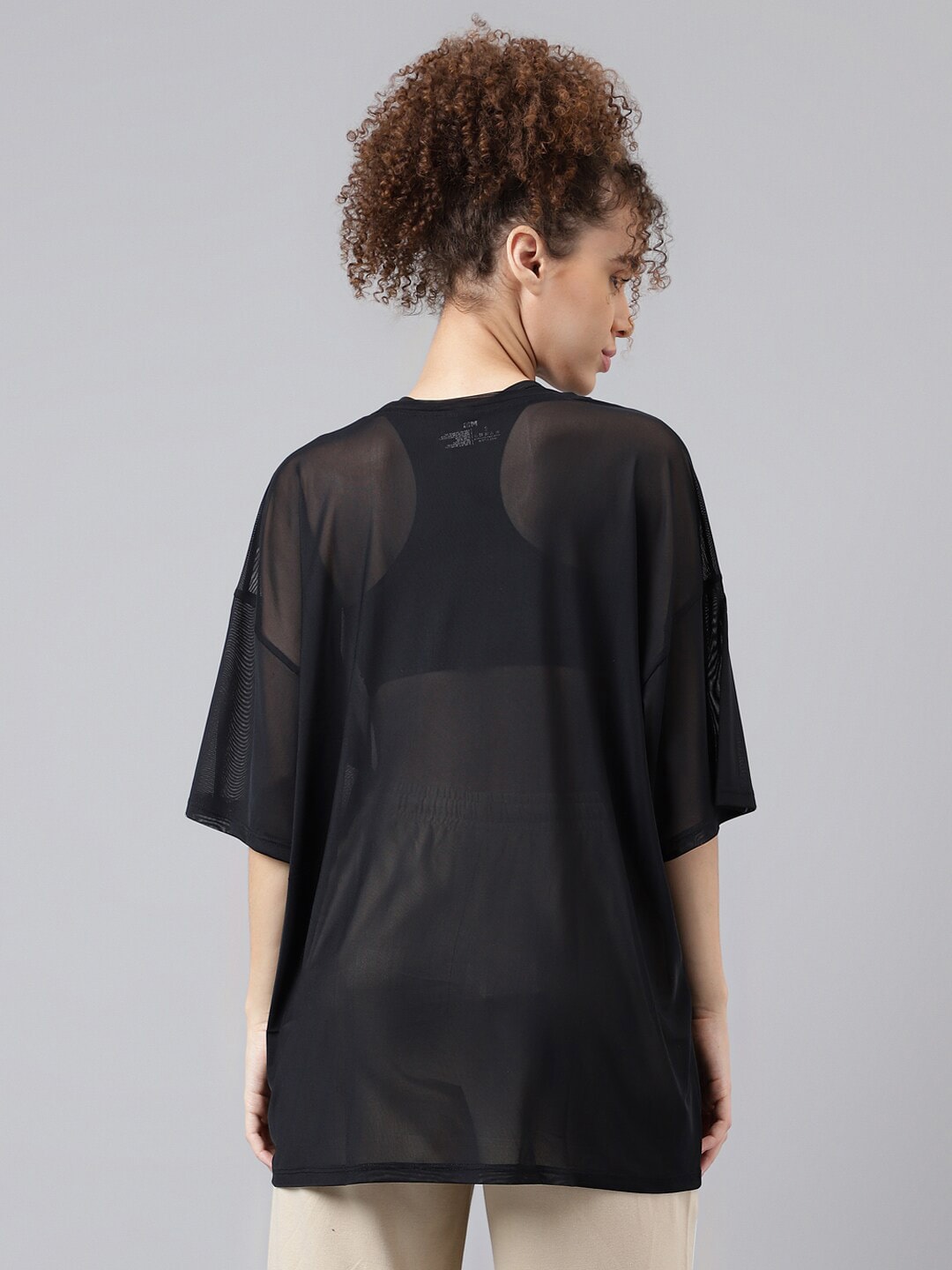 MKH Typography Printed Relaxed Fit Sheer Dri-FIT T-shirt - Swadesiicart
