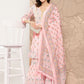Kalini Floral Printed Gotta Patti Pure Cotton Kurta with Sharara & Dupatta | Swadesiicart
