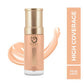 Matt Look High Coverage Waterproof Oil Free Matte SPF 25 Foundation - Light - Swadesiicart