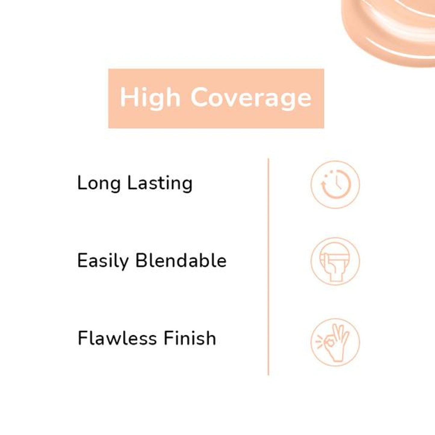 Matt Look High Coverage Waterproof Oil Free Matte SPF 25 Foundation - Light - Swadesiicart