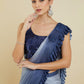Soch Blue Sequinned Poly Crepe Ready to Wear Saree | Swadesiicart