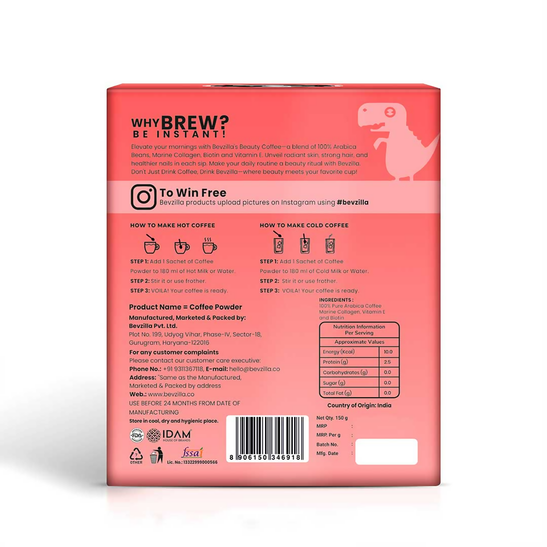 Bevzilla Beauty Coffee | Swadesiicart