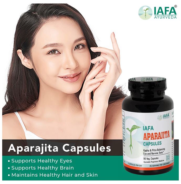 Iafa Ayuveda Aparajita Veg Capsules | Swadesiicart