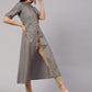 Aks Ethnic Motifs Printed High Slit Fusion Kurta