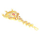 Yellow Chimes Women Gold -Toned Pink & White American Diamond Studded Handcrafted Maang Tikka | Swadesiicart