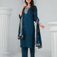 Ethnic Festive Wear Chanderi Rama Stitched Suit With Dupatta - Tanisha | Swadesiicart